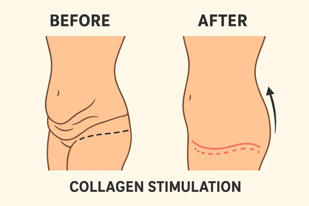 Before and after results for sagging skin after weight loss injections Pollokshields